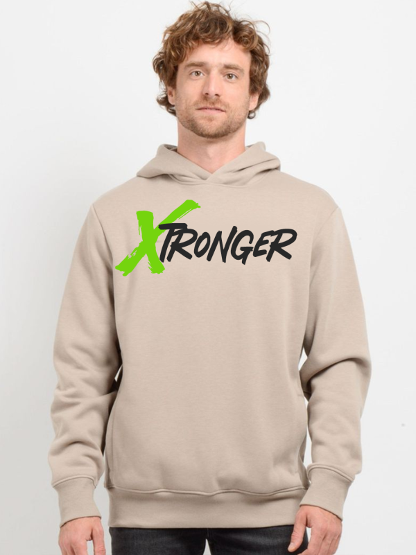 poleron capucha hombre claro power Xtronger