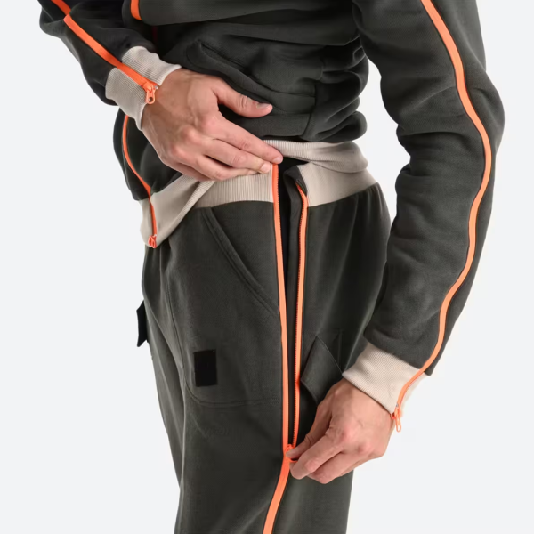 Pantalón jogger Hombre con cremallera fácil de poner verde oliva - Imagen 2