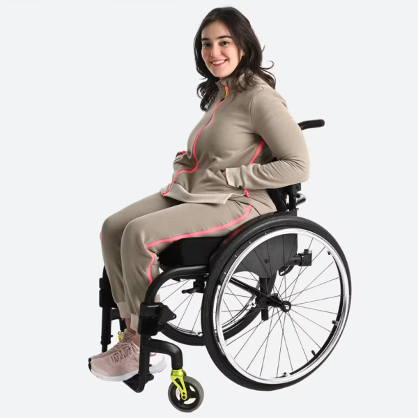 Sudadera Mujer Beis Cremallera Fácil de Poner - Imagen 4