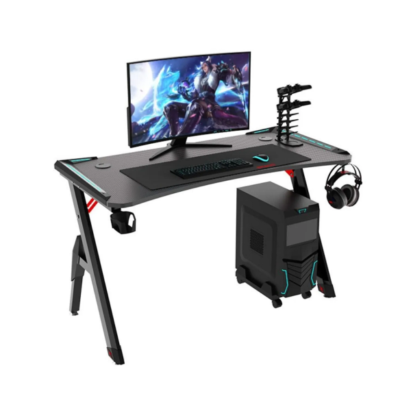 Escritorio Gamer Con Luces 120x60x73cm Negro