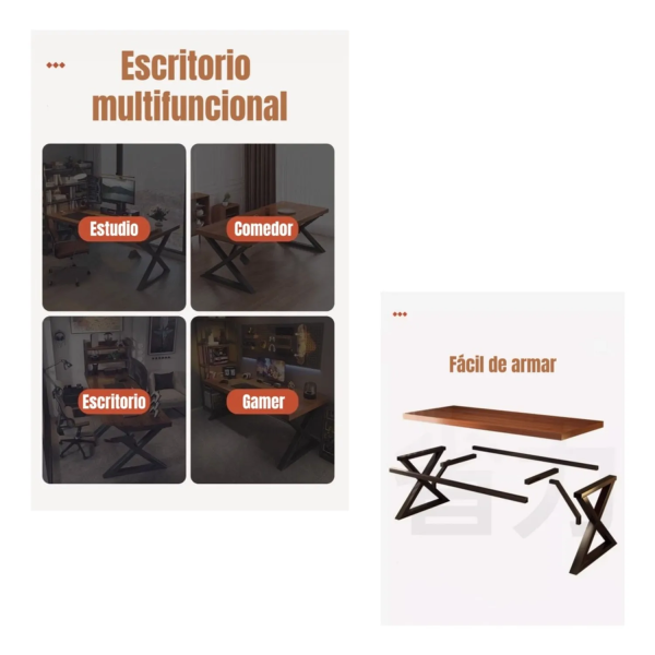 Escritorio Gamer Oficina 1406075cm Mesa Para Hogar - Imagen 3